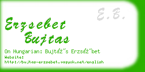 erzsebet bujtas business card